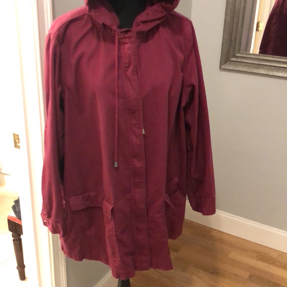 EUC Woman Within Magenta Utility Jacket 22/24